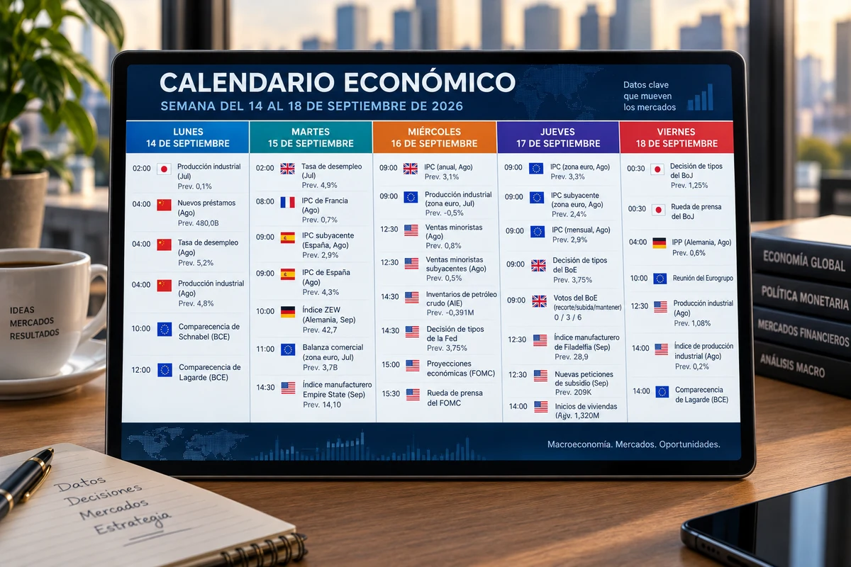Calendario económico de la semana: Fed, BCE, BoE y BoJ concentran la atención de los mercados
