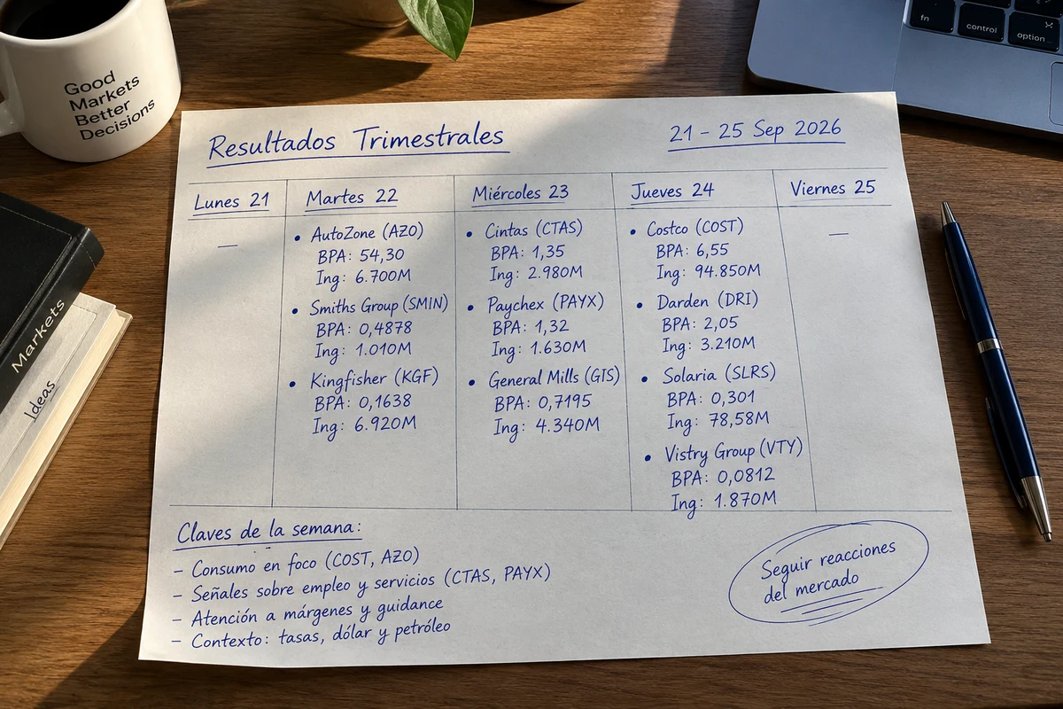 Calendario de resultados trimestrales: Costco, AutoZone y Cintas concentran la atención