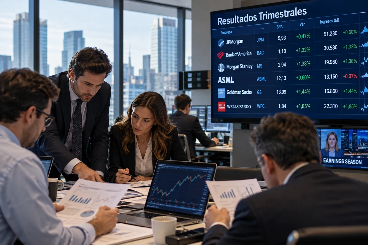 Resultados trimestrales: JPMorgan, ASML y los grandes bancos marcan la agenda semanal